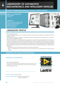 Laboratory of Automotive Mechatronics and Intelligent Vehicles