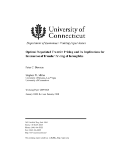 Optimal Negotiated Transfer Pricing and Its Implications for