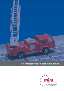 Good Practice Guide for Incident Management - Enisa