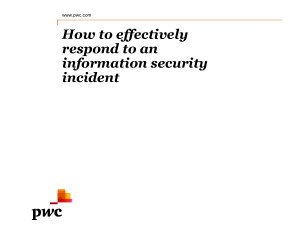 Incident Response Planning - (PwC)