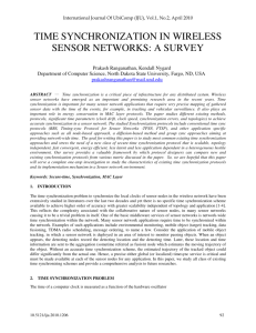 time synchronization in wireless sensor networks: a survey