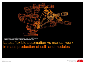 Latest flexible automation vs manual work in mass production of cell