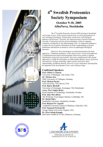 4 Swedish Proteomics Society Symposium