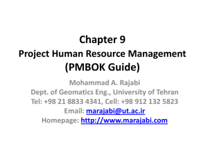 Chapter 9 (PMBOK Guide) (PMBOK Guide)