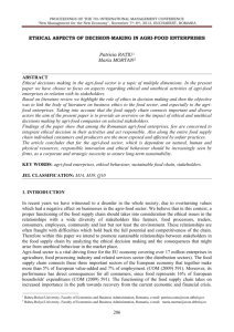 206 ETHICAL ASPECTS OF DECISION-MAKING IN AGRI