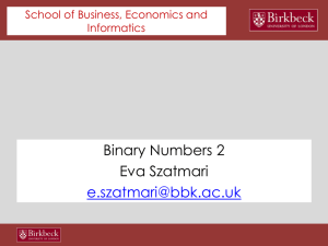 Binary Numbers