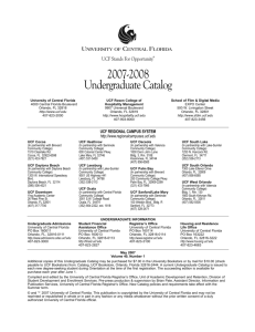2007–2008 - Undergraduate Catalog