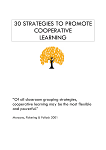 30 Strategies to promote cooperative learning.