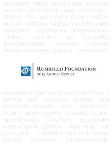 2014 Annual Report - Rumsfeld Foundation