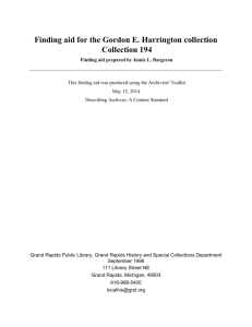 Gordon Harrington Collection - GRPLpedia