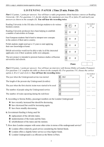 LISTENING PAPER (Time 25 min. Points 25)