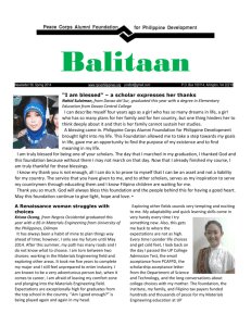 Balitaan Spr - Peace Corps Alumni Foundation for Philippine