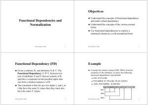 Functional Dependencies and Normalization
