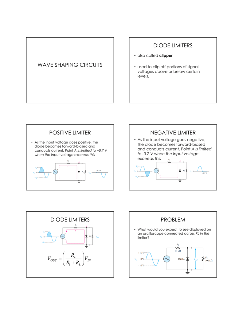 wave-shaping-circuits-diode-limiters-positive-limiter