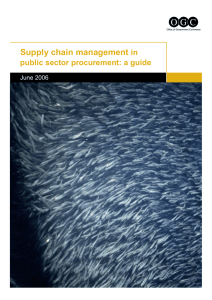 Supply Chain Management in Public Sector Procurement: a Guide