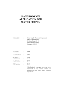 Handbook on Application for Water Supply