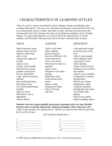 characteristics of learning styles