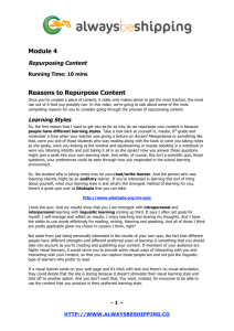 Module 4 Reasons to Repurpose Content