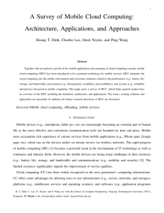 A Survey of Mobile Cloud Computing: Architecture, Applications