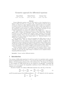 Geometric approach for differential equations