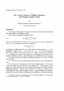 On a Linear System of Pfaffian Equations with Regular Singular Points