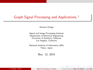 Graph Signal Processing and Applications 1