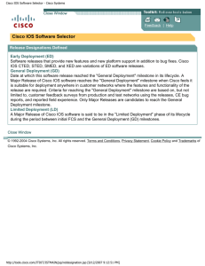 Cisco IOS Software Selector