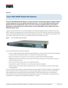 Cisco GSS 4492R Global Site Selector