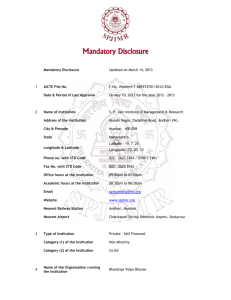 Mandatory Disclosure - SP Jain Institute of Management & Research