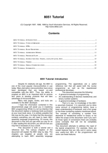 8051 Microcontroller Tutorial