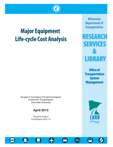Major Equipment Life-cycle Cost Analysis