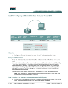 Lab 3.1.7 Configuring an Ethernet Interface – Instructor Version 2500