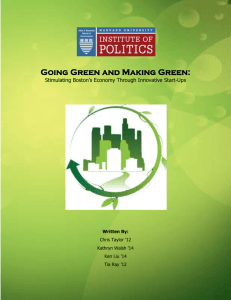 Going Green and Making Green: Stimulating Boston's Green