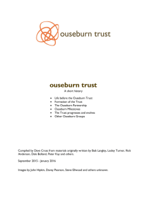 History of the Ouseburn Trust 1996-2016