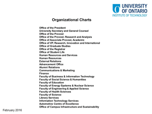 Organizational Charts - University of Ontario Institute of Technology