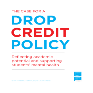UTSU Drop Credit Policy - University of Toronto Students' Union