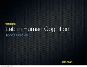 V89.0046 - computation + cognition lab @ nyu