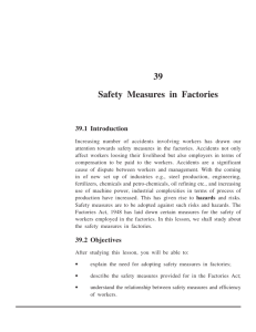 39 Safety Measures in Factories