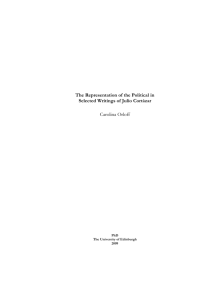 The Representation of the Political in Selected Writings of Julio