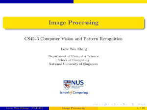 Image Processing - School of Computing