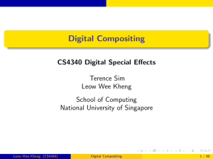 Digital Compositing - School of Computing