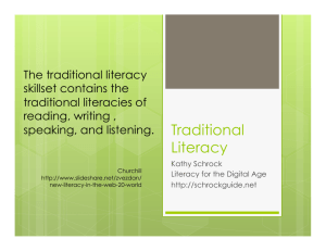 Traditional Literacy - Kathy Schrock's Guide to Everything