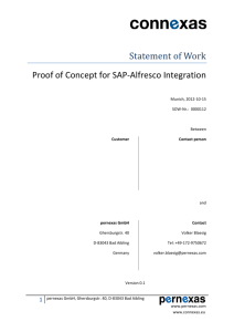 Statement of Work Proof of Concept for SAP-Alfresco