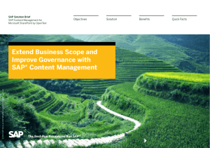 Extend Business Scope and Improve Governance with SAP Content