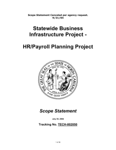 SBIP HR/Payroll Scope Statement