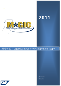 Inventory Management Scope - Mississippi Management