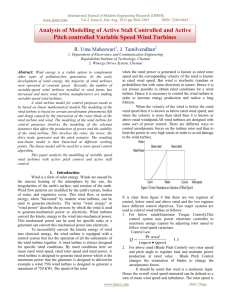 Analysis of Modelling of Active Stall Controlled and Active Pitch