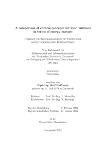 A comparison of control concepts for wind turbines in terms of