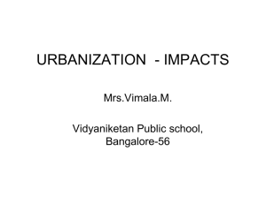 urbanization - impacts