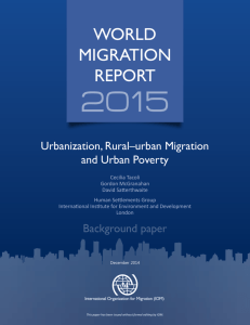 Urbanization, Rural–urban Migration and Urban Poverty